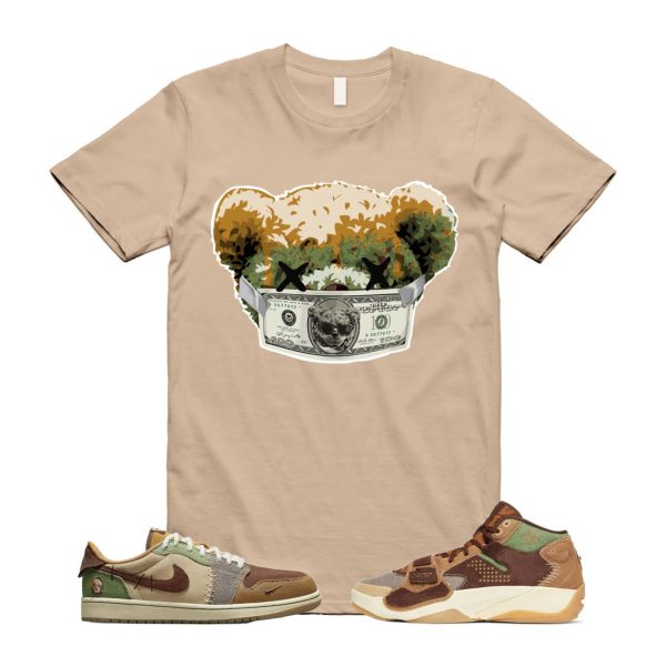 SIL T Shirt to match 1 Low OG Zion Williamson Voodoo Flax Muslin Fauna Brown Oil Green Sesame Moon Fossil 2 Jezsport.com