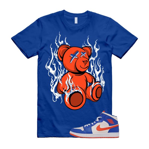 LIT T Shirt to match Air 1 Mid Knicks Sail Game Royal Rush Orange Phantom White Jezsport.com