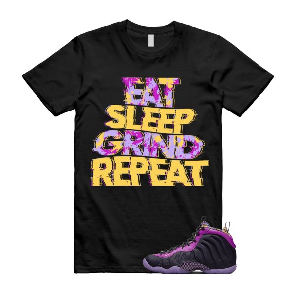 ESGR T Shirt to match Little Posite One Cave Purple Saturn Gold Vivid Black Foamposite Hoodie Jezsport.com