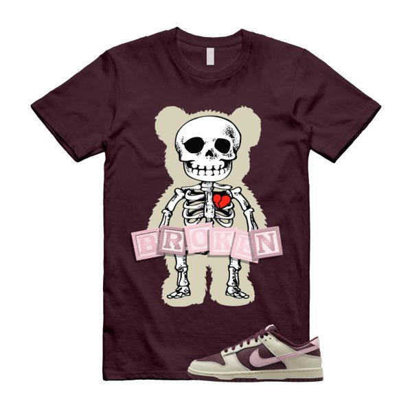 SKEL T Shirt to match Dunk Low Valentine’s Day Pale Ivory Medium Soft Pink Night Maroon Retro PRM Jezsport.com