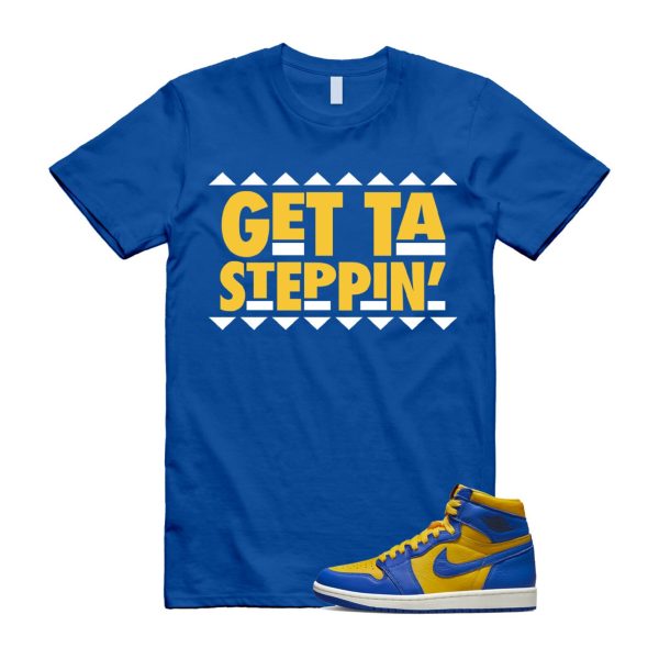 Reverse Laney 1 Game Royal Blue Air High OG WMNS Varsity Maize Sail Black Fire Red T Shirt Match GET Jezsport.com