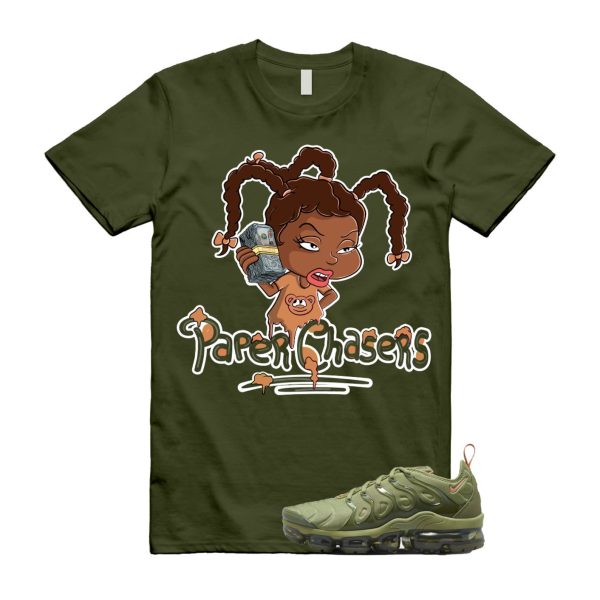 PC T Shirt to match Air VaporMax Plus Alligator WMNS Medium Olive Orange Trance Jezsport.com