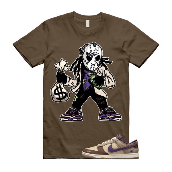 JASON T Shirt to match N Dunk Low Setsubun Tan Brown Purple Beige Jezsport.com