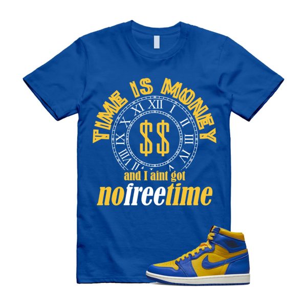 Reverse Laney 1 Game Royal Blue Air High OG WMNS Varsity Maize Sail Black Fire Red T Shirt Match FREETIME Jezsport.com