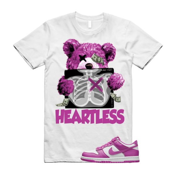 HEART T Shirt to match N Dunk Low GS Active Fuchsia White Kids Jezsport.com