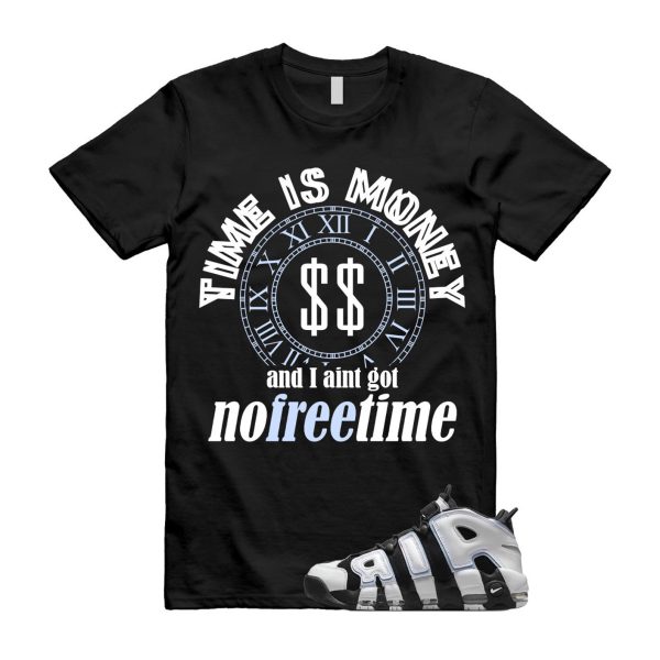 FREE TIME T Shirt to match N Air More Uptempo 96 Cobalt Bliss Black White Multi Color Jezsport.com