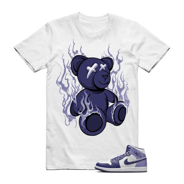 Sky J Purple Blueberry Air Mid Light White T Shirt Match LIT Jezsport.com