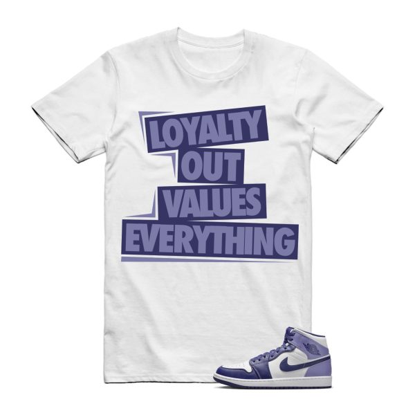 Sky J Purple Blueberry Air Mid Light White T Shirt Match LOVE Jezsport.com