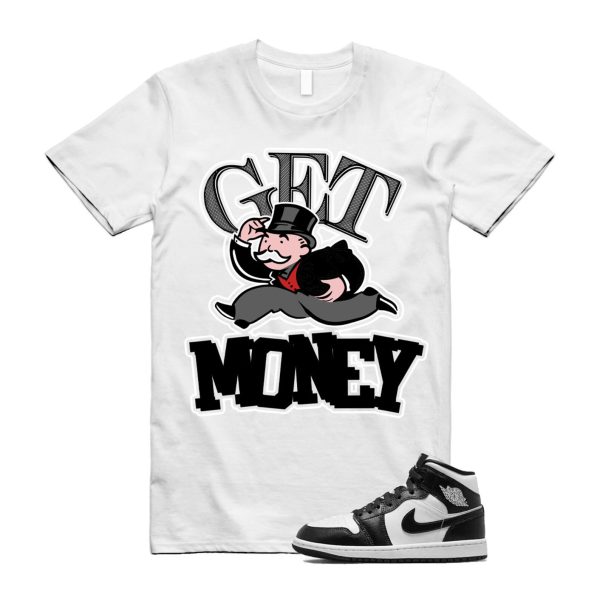 GM T Shirt to match Air J 1 Mid Panda WMNS White Black Jezsport.com