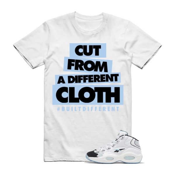 CLOTH T Shirt to match Reebok Question Mid Double Toe Anuel AA Footwear White Core Black Digital Blue Jezsport.com