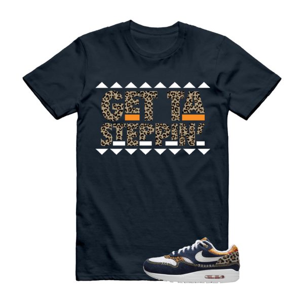 GET T Shirt to match N Air Max 1 Premium Denim Leopard Medium Blue White University Metallic Gold Picante Red Desert Ochre Jezsport.com