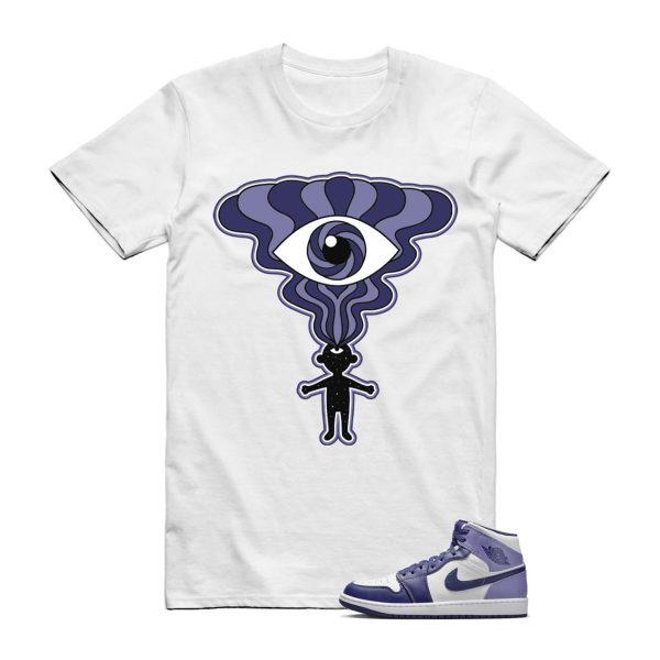 Sky J Purple Blueberry Air Mid Light White T Shirt Match TEYE Jezsport.com