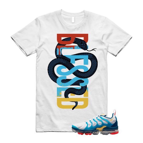 SNAKEBLS T Shirt to match N Air VaporMax Plus White Citron Pulse Industrial Blue Jezsport.com