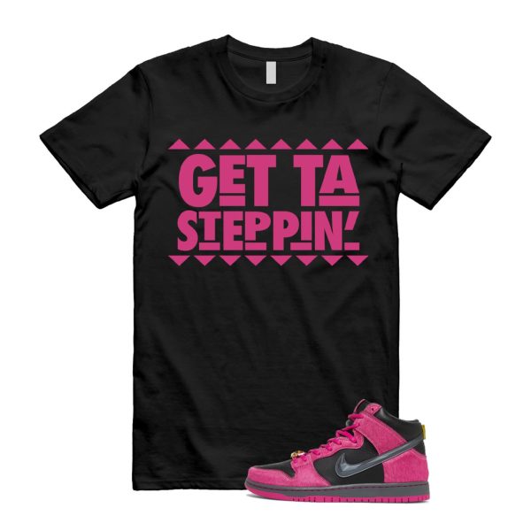 GET T Shirt to match N SB Dunk High Run The Jewels Active Pink Black Metallic Gold Jezsport.com