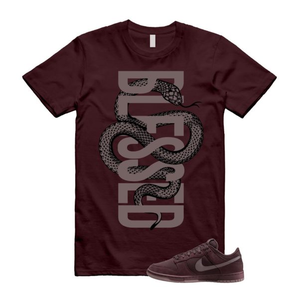 SNAKEBLS T Shirt to match N Dunk Low Premium Burgundy Crush Plum Eclipse Platinum Tint Jezsport.com