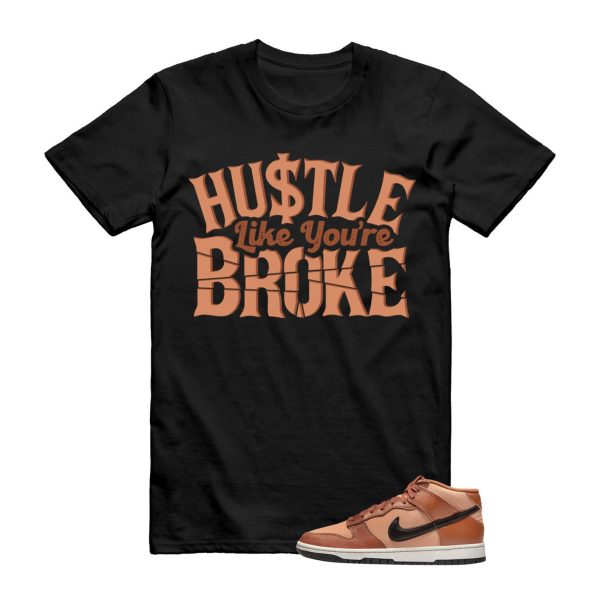 BROKE T Shirt to match N Dunk Mid Amber Brown Phantom Dark Russet Black Jezsport.com