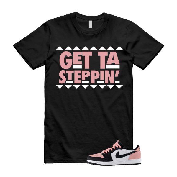 GET T Shirt to match Air J 1 Low OG Bleached Coral Black White Grey Fog Jezsport.com