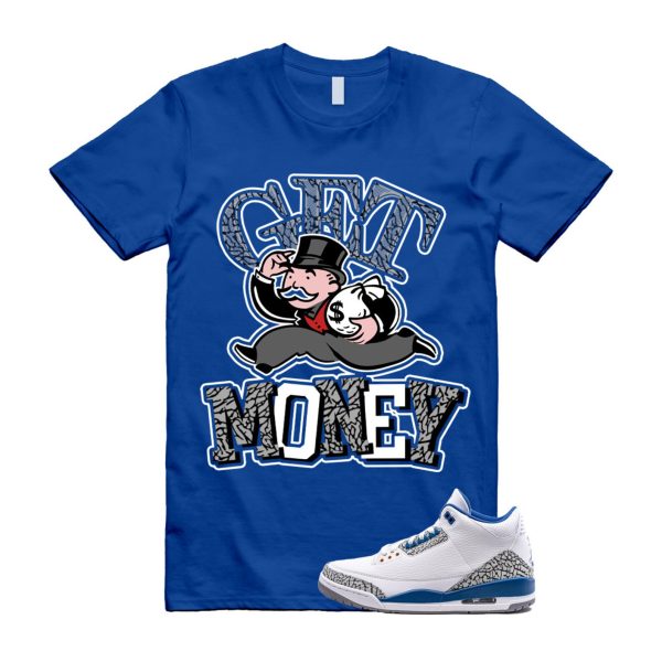 GM T Shirt to match Air J 3 Wizards White Metallic Copper True Blue Cement Grey Jezsport.com