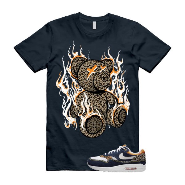 LIT T Shirt to match N Air Max 1 Premium Denim Leopard Medium Blue White University Metallic Gold Picante Red Desert Ochre Matching Jordan Shirt Jezsport.com