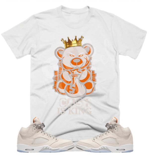 Cash is King Shirt to Match Jordan Retro 5 Craft Light Orewood Brown, Jordan 5 Craft Light Orewood Brown Shirt Jezsport.com