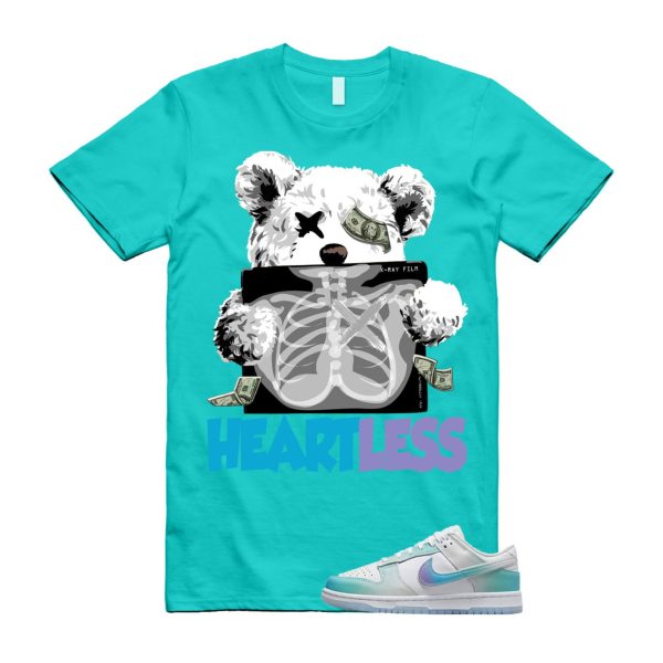 HEART T Shirt to match Dunk Low Unlock Your Space Multicolor Ice Blue Phantom Menta Jezsport.com