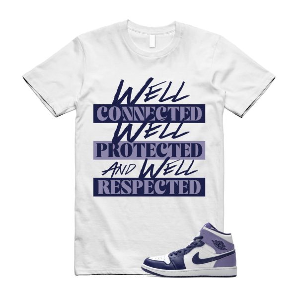 Sky J Purple Blueberry Air Mid Light White T Shirt Match WELL Jezsport.com