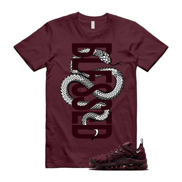 VaporMax Night Maroon Burgundy Cedar White Black Plus Air T Shirt Match SNAKEBLS Jezsport.com