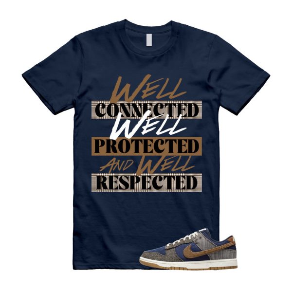 Dunk Tweed Midnight Navy Corduroy Ale Brown Pale Ivory T Shirt Match WELL Jezsport.com