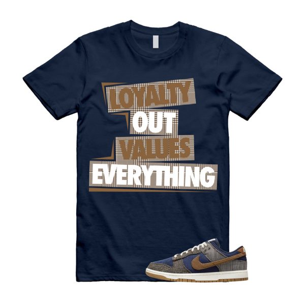 Dunk Tweed Midnight Navy Corduroy Ale Brown Pale Ivory T Shirt Match LOVE Jezsport.com