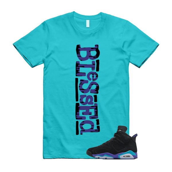 Aquatone 6 Bright Concord Black Retro Vibrant Aqua T Shirt Match B2 Jezsport.com