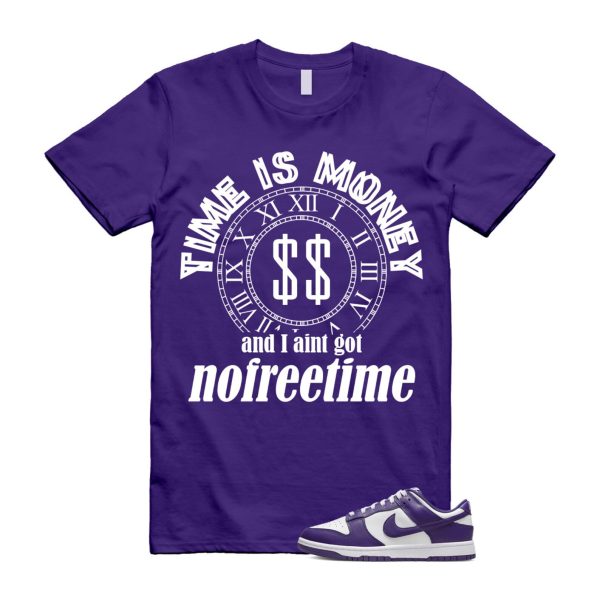 Dunk Purple Championship Court Low White T Shirt Match TIME Jezsport.com