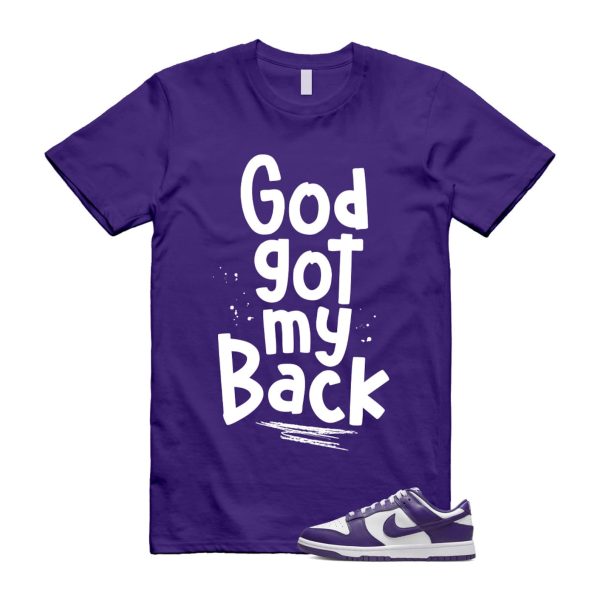 Dunk Purple Championship Court Low White T Shirt Match GOD Jezsport.com