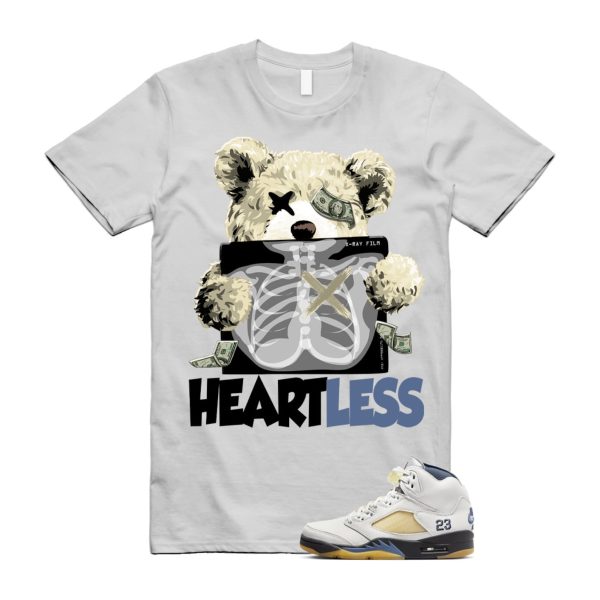 Dawn 5 AJ5 Photon Dust Black Diffused Blue Pale Ivory T Shirt Match HEART Jezsport.com