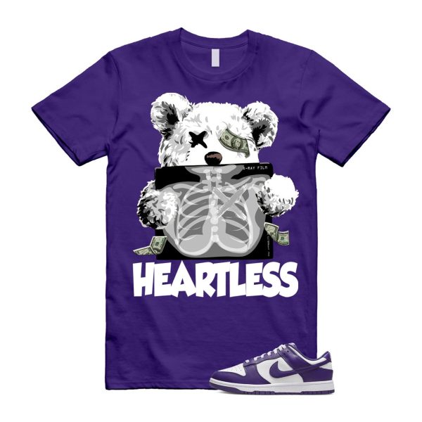 Dunk Purple Championship Court Low White T Shirt Match HEART Jezsport.com