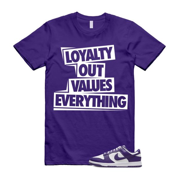 Dunk Purple Championship Court Low White T Shirt Match LOVE Jezsport.com