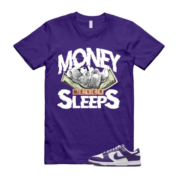 Dunk Purple Championship Court Low White T Shirt Match MNS Jezsport.com