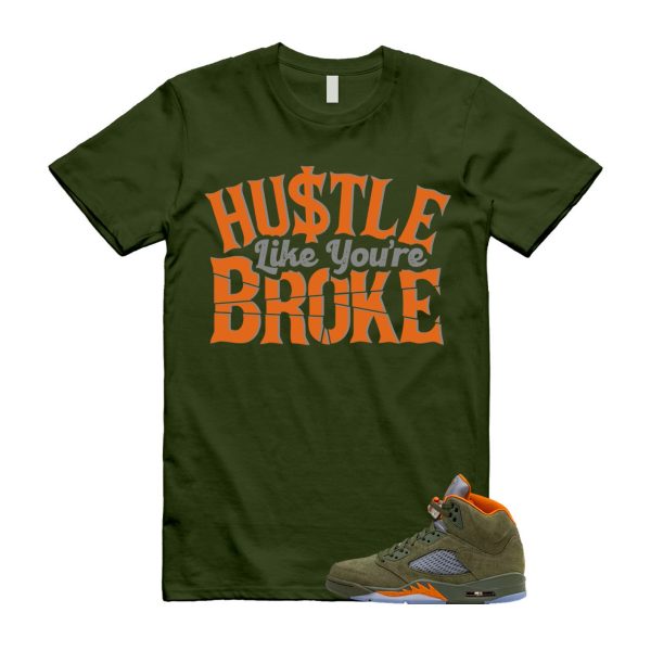 5 Olive Army Solar Orange Black Retro T Shirt Match BROKE Jezsport.com