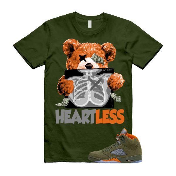 5 Olive Army Solar Orange Black Retro T Shirt Match HEART Jezsport.com