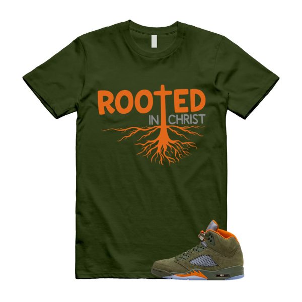 5 Olive Army Solar Orange Black Retro T Shirt Match ROOTED Jezsport.com