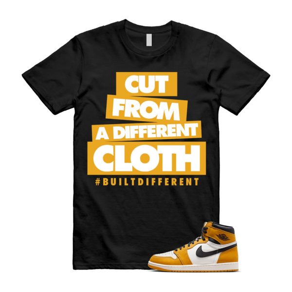 Ochre Yellow Black Sail White 1 Retro High OG T Shirt Match CLOTH Jezsport.com