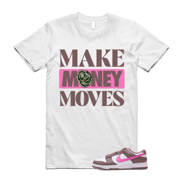 Dunk Smokey Mauve Playful Pink White Brown Low T Shirt Match MOVES Jezsport.com