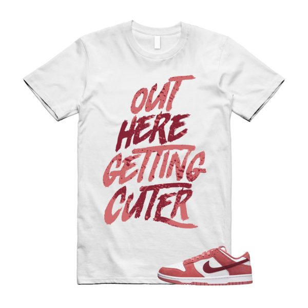 Dunk Valentine's Day Low Team Red Adobe Dragon White T Shirt Match CUTER Jezsport.com