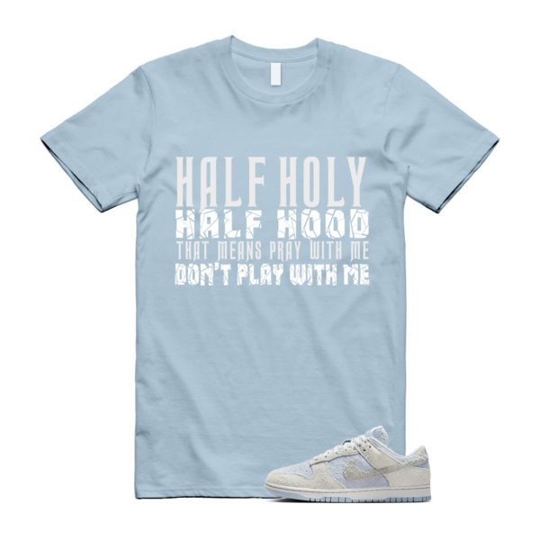 Dunk Armory Blue and Photon Dust Light Low Grey White T Shirt Match HOLY Jezsport.com