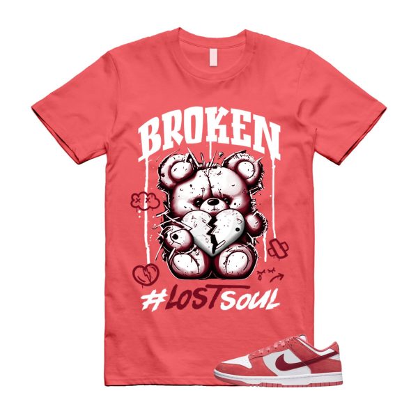 Dunk Valentine's Day Low Team Red Adobe Dragon White T Shirt Match BRLS Jezsport.com