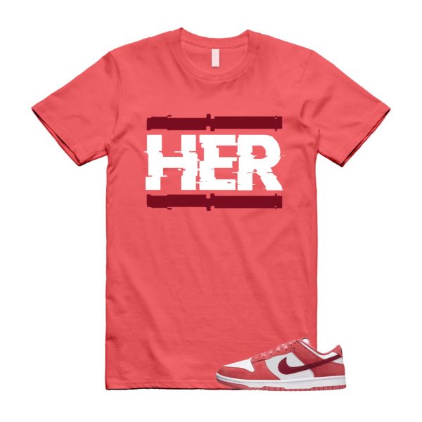 Dunk Valentine's Day Low Team Red Adobe Dragon White T Shirt Match HER Jezsport.com