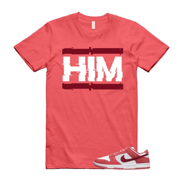 Dunk Valentine's Day Low Team Red Adobe Dragon White T Shirt Match HIM Jezsport.com