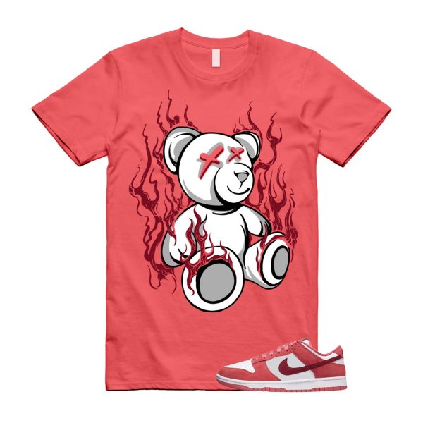 Dunk Valentine's Day Low Team Red Adobe Dragon White T Shirt Match LIT Jezsport.com