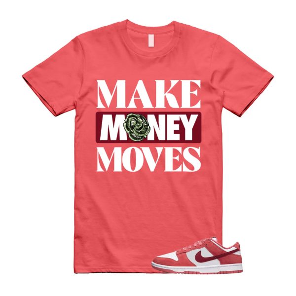 Dunk Valentine's Day Low Team Red Adobe Dragon White T Shirt Match MOVES Jezsport.com