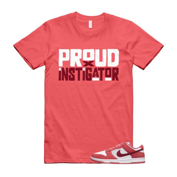 Dunk Valentine's Day Low Team Red Adobe Dragon White T Shirt Match PROUD Jezsport.com