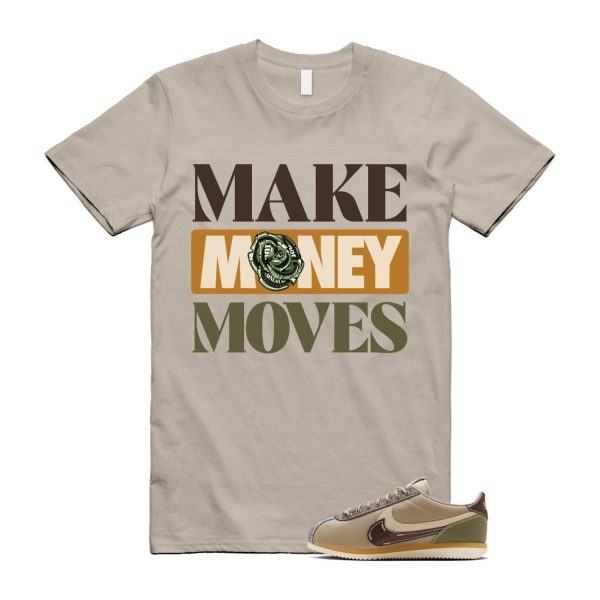 Cortez Voodoo Medium Olive White Light Khaki Earth Brown Tan T Shirt Match MOVES Jezsport.com